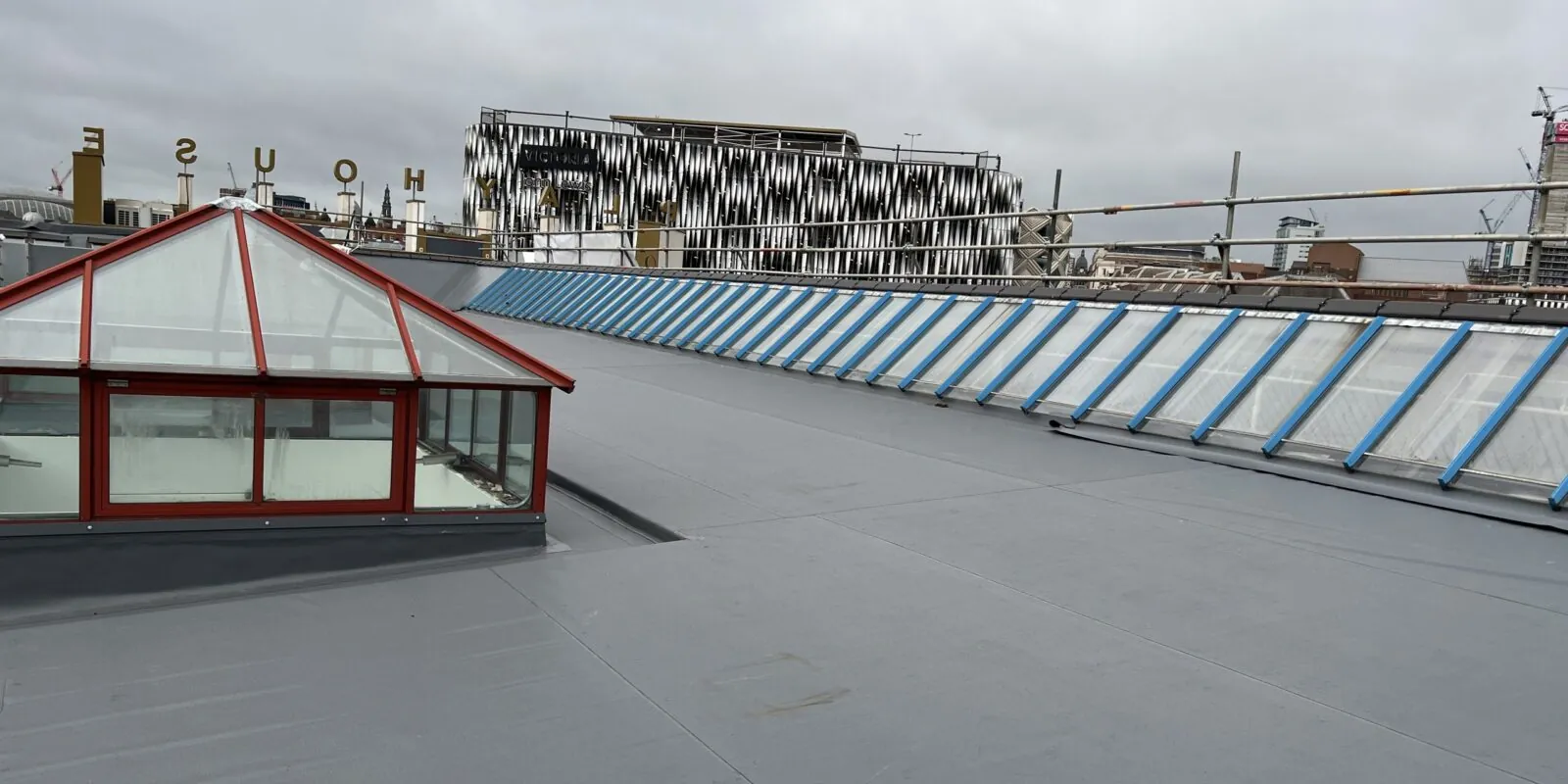 A finished DVC flat roof with new rooflights